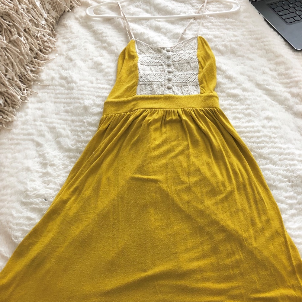 Mustard Yellow Summer Cotton Dress